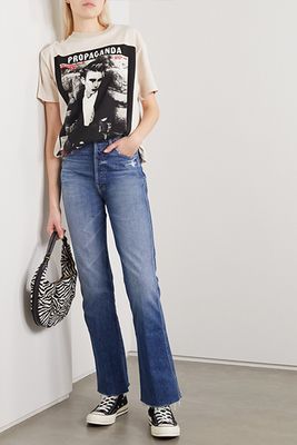 The Tripper Weekender Distressed High-Rise Flared Jeans