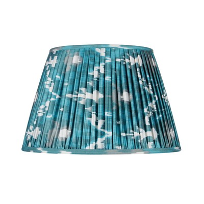 Verdigiris & Jade Green Silk Ikat Lampshades