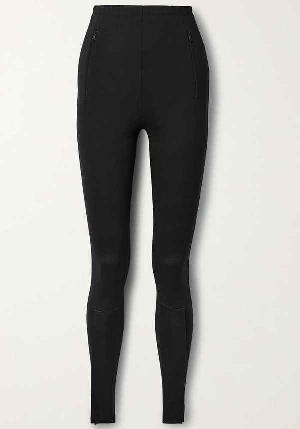 Zip Detailed Stretch-Ponte Leggings from Wardrobe. NYC