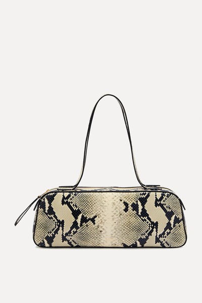 Simona Python-Effect Shoulder Bag from KHAITE