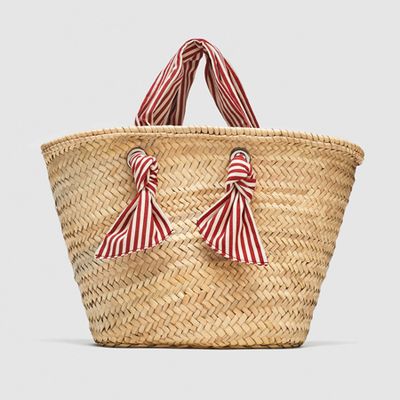 Striped Handle Tote from Zara