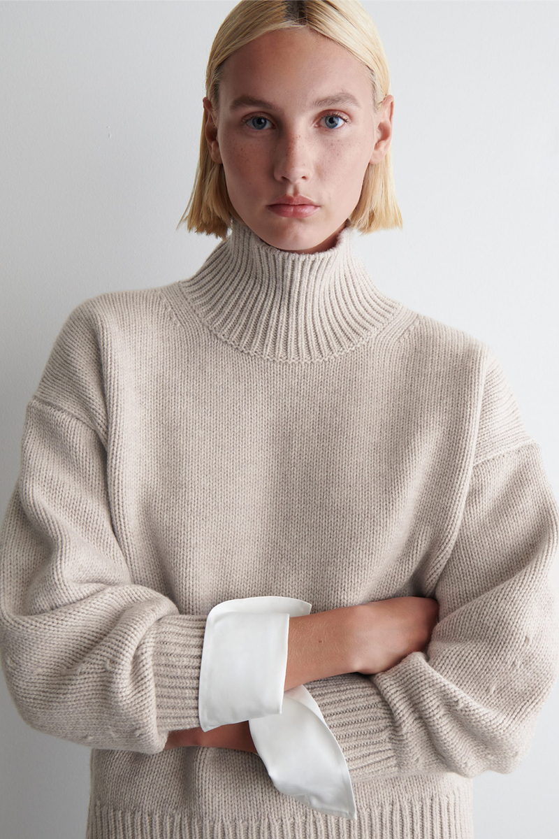 Chunky Funnel-Neck Wool Jumper from COS