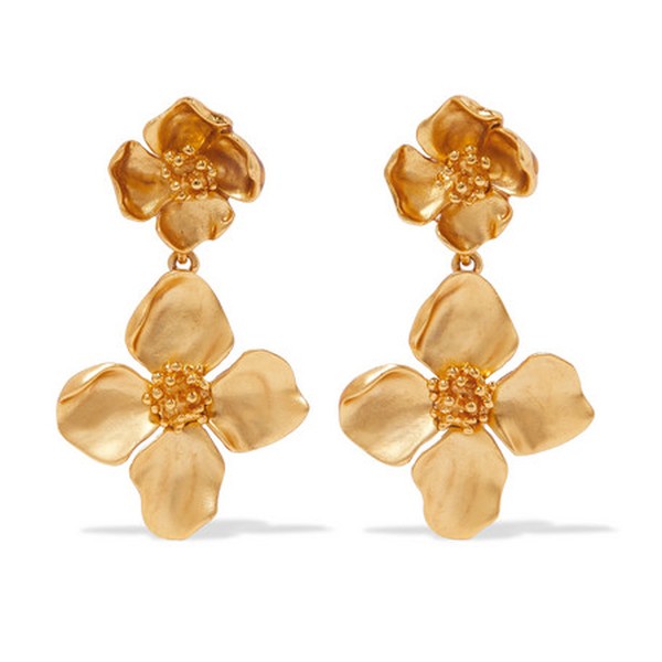 Gold-tone Clip Earrings from Oscar De La Renta