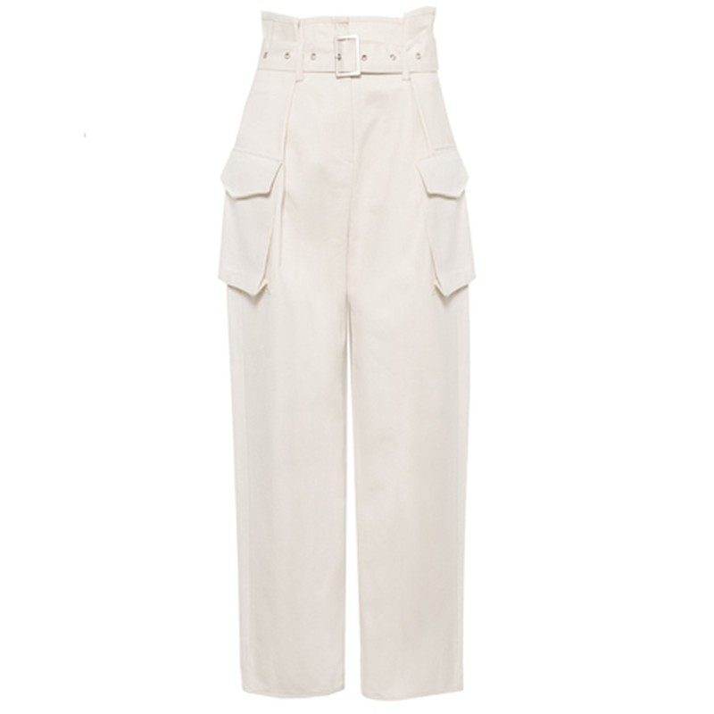 Beige Belted Cargo Pants from Pixie Market
