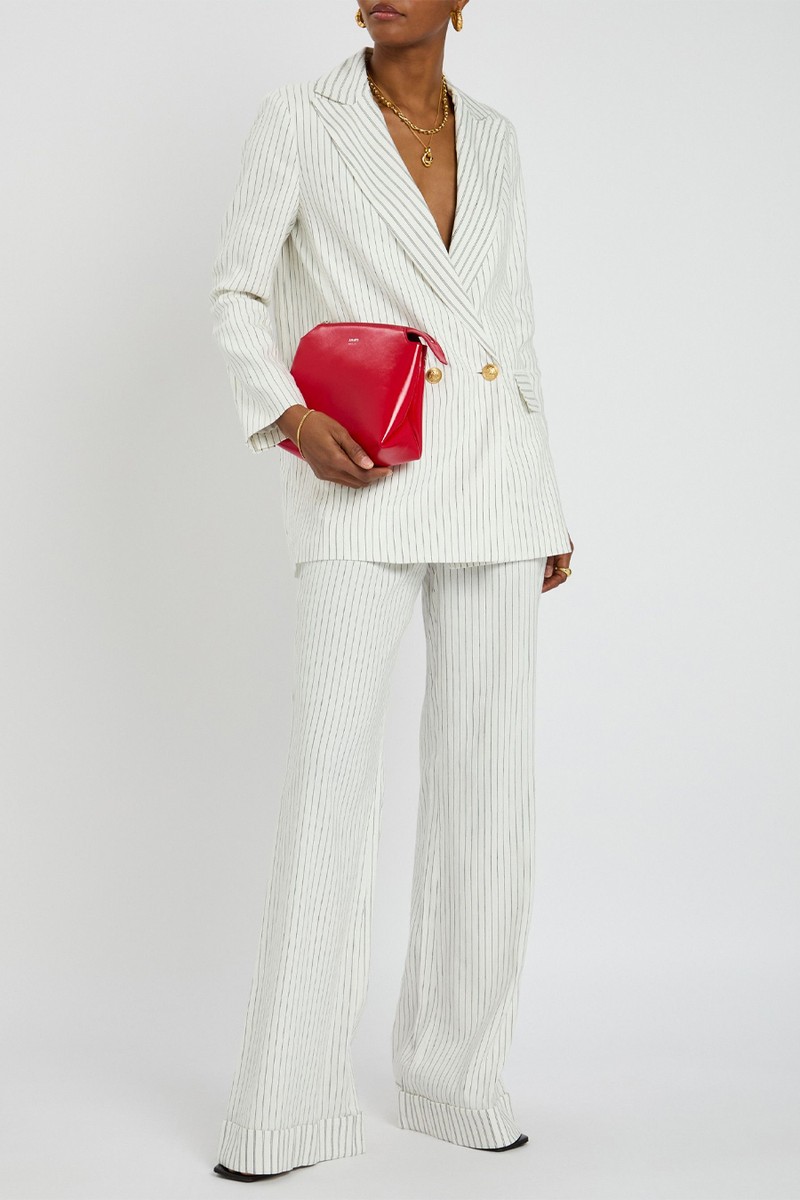 Arias Striped Linen-Blend Blazer from ALICE + OLIVIA