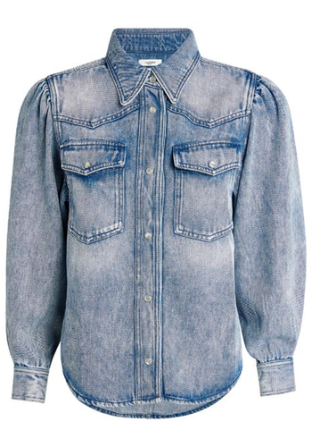 Denim Puff-Sleeved Shirt from Isabel Marant