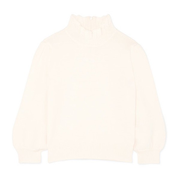 Ruffled Merino Wool Turtleneck Sweater from Co