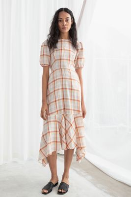 Cotton Blend Handkerchief Midi Dress from & Other Stories