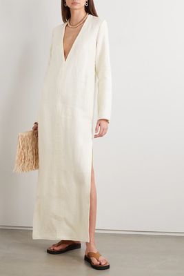 Frayed Linen Maxi Dress from Matteau