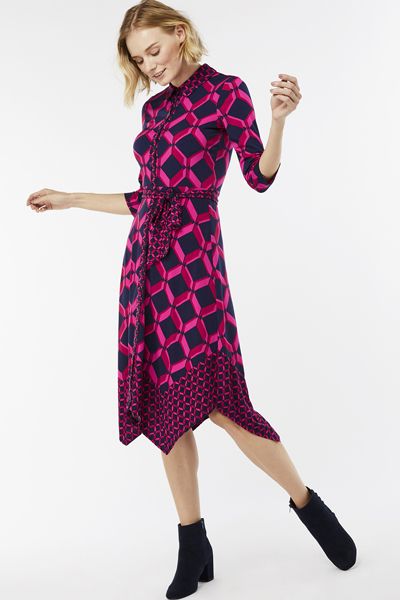 Gabby Print Geo Shirt Dress