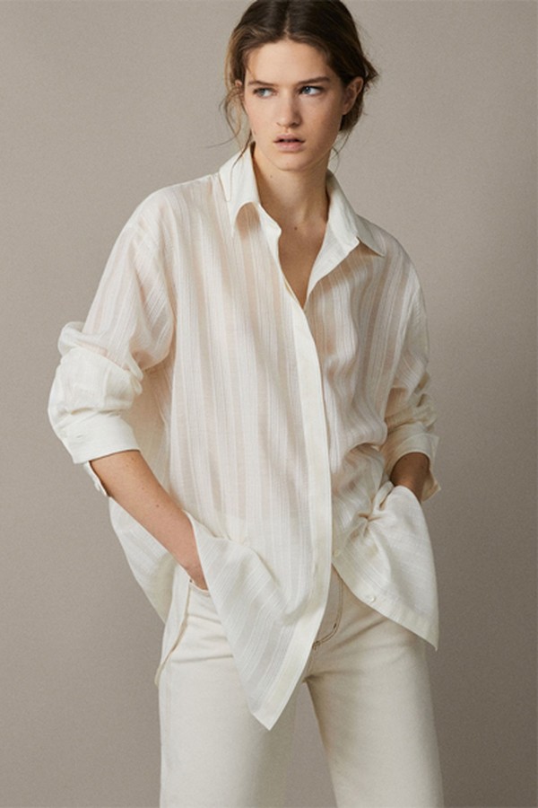 Striped Textured Weave Shirt