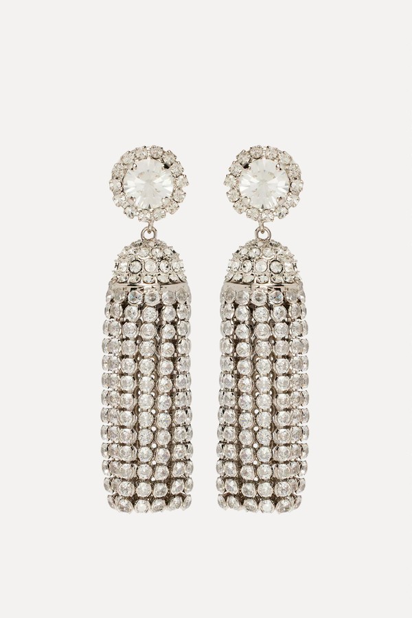 Crystal-Embellished Drop Earrings  from Rabanne