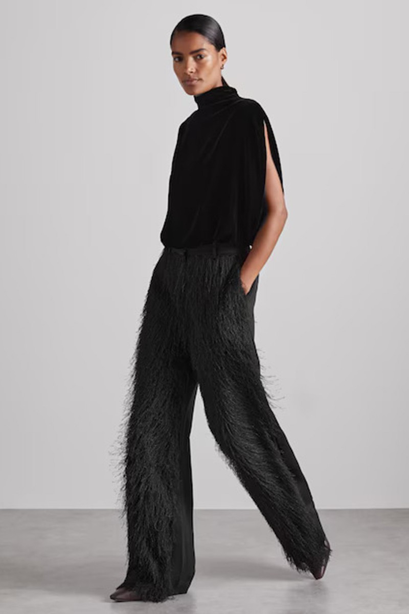 Abigail Atelier Velvet Draped Sleeveless Bodysuit from Reiss