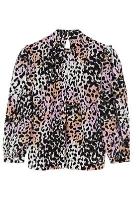 Hayden Leopard-Print Silk-Blend Blouse from Veronica Beard