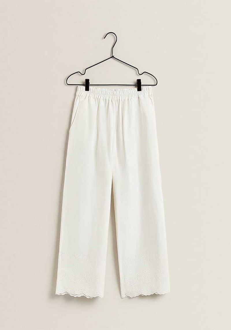 Long Trousers With Embroidery from Zara Home