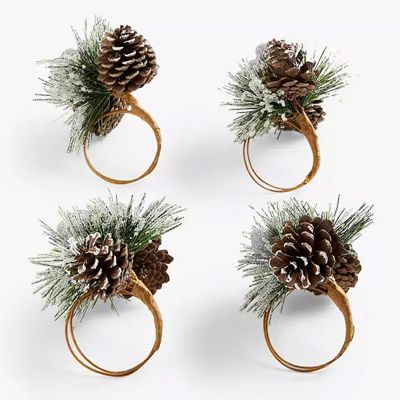Christmas Pinecone Napkin Rings Set Of 4 from John Lewis & Partners