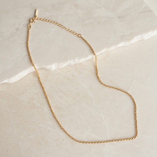 Rita 18K Gold Rope Chain Necklace, £97 | Wolf & Badger