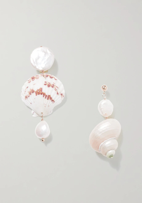 Kairi Gold-Plated, Shell & Pearl Earrings from Eliou