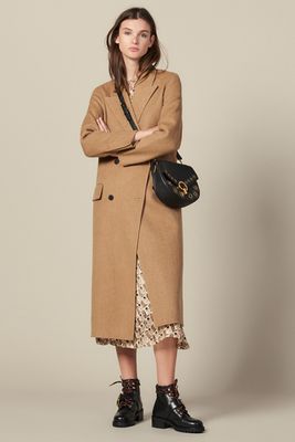 Long Double Faced Wool Coat from Sandro
