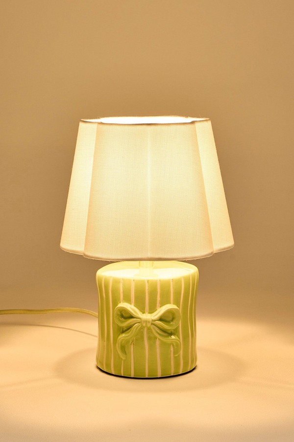 Bow Striped Ceramic Table Lamp & Shade from Oliver Bonas
