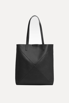 Leather Shopping Bag   from Mango