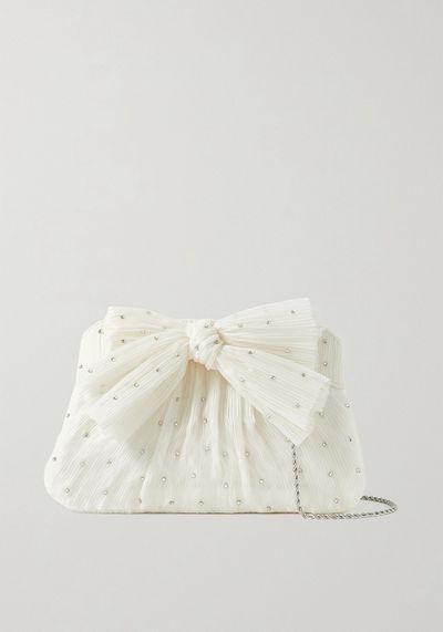 Rayne Crystal Embellished Plissé Clutch from Loeffler Randall