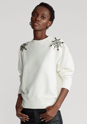 Studded Fleece Sweatshirt