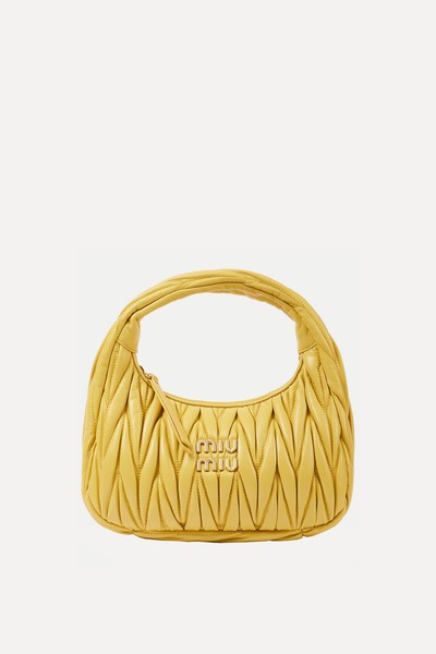 Wander Small Matelassé Leather Shoulder Bag from Miu Miu