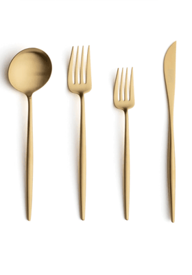 Gold Modern 5 Piece Cutlery Set