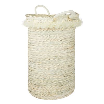 Fluorspar Cream Laundry Basket