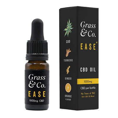 EASE CBD Consumable Oil 1000mg with Ginger, Turmeric & Orange from Grass & Co.