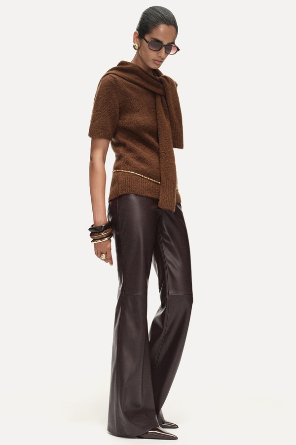 Leather-Effect Skinny Trousers from Mango
