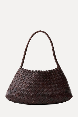 Santa Rosanna Small Woven-Leather Shoulder Bag from Dragon Diffusion