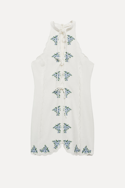 Bow Embroidered Dress   from Mango 