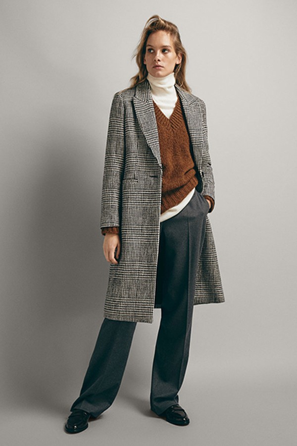 Check Coat from Massimo Dutti