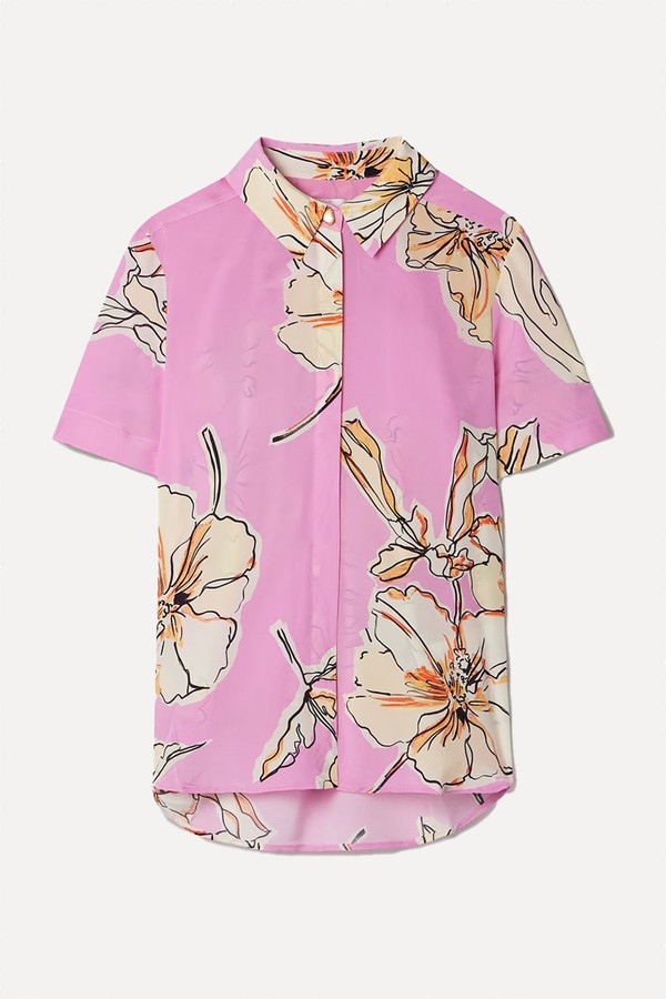 Mirella Floral-Print Silk Shirt from Aje.
