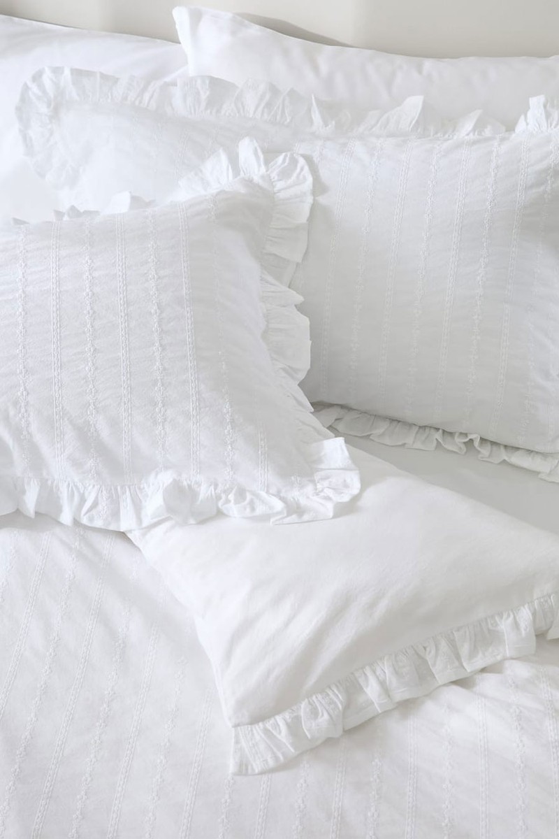 Pure Cotton French Ruffle Embroidery Bedding Set