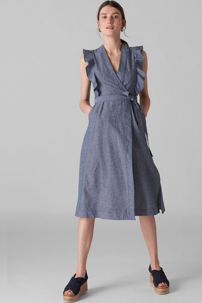 Misha Chambray Wrap Dress