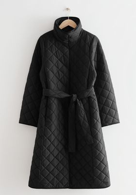 Long Black Quilted Coat from & Other Stories