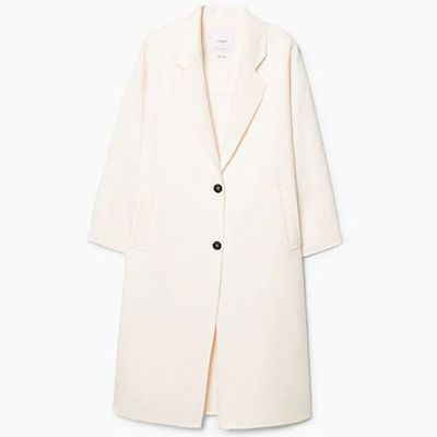 Unstructured Wool-Blend Coat from Mango 
