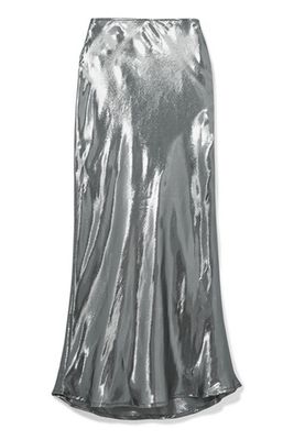 Hils Silk-Blend Lamé Midi Skirt from Georgia Alice