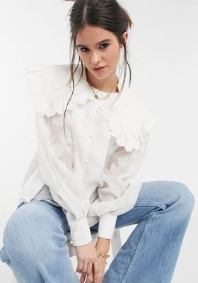 Textured Blouse With Balloon Sleeves from Lost Ink