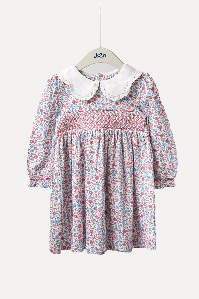 Ditsy Floral Smocked Jersey Dress