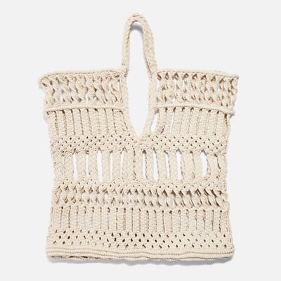 Shake Woven Rope Tote Bag