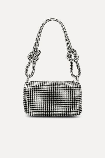 GLISTEN Rhinestone Knot Shoulder Bag