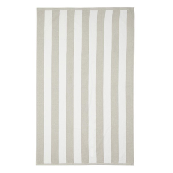Deckchair Stripe Towel In Cool Grey from John Lewis