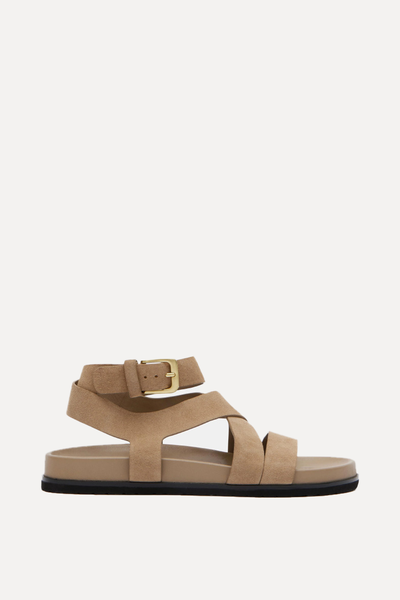 Sadie Suede Footbed Sandals from Hush