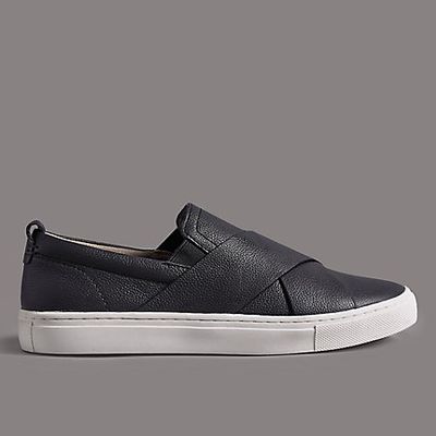 Leather Cross Strap Trainers