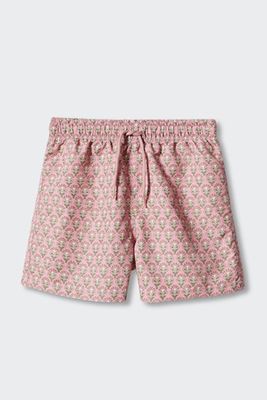 Floral-Print Swimming Trunks from Mango