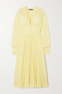 Ruched Jacquard Midi Dress from Rotate Birger Christensen